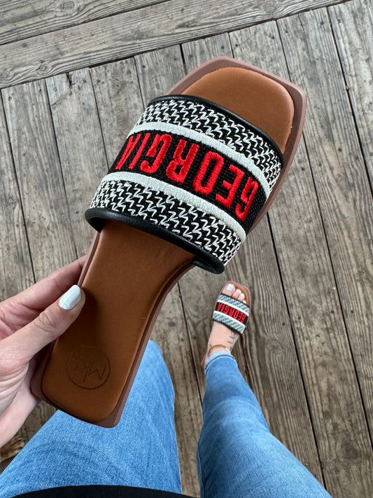 Georgia Game Day Sandals