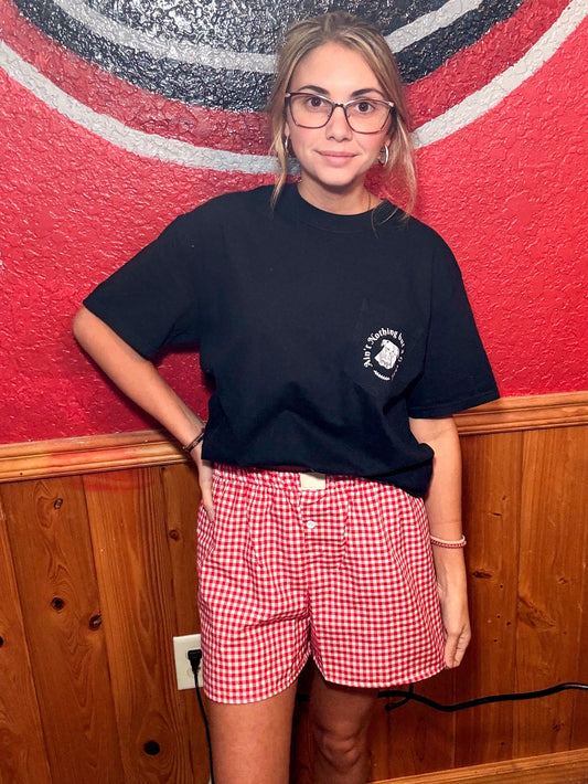 Red Checkered Shorts