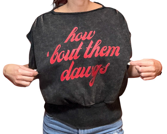 Washed Boat Neck Banded Top