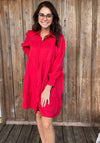 Red Tiered Mini Dress - Southern Obsession Co. 