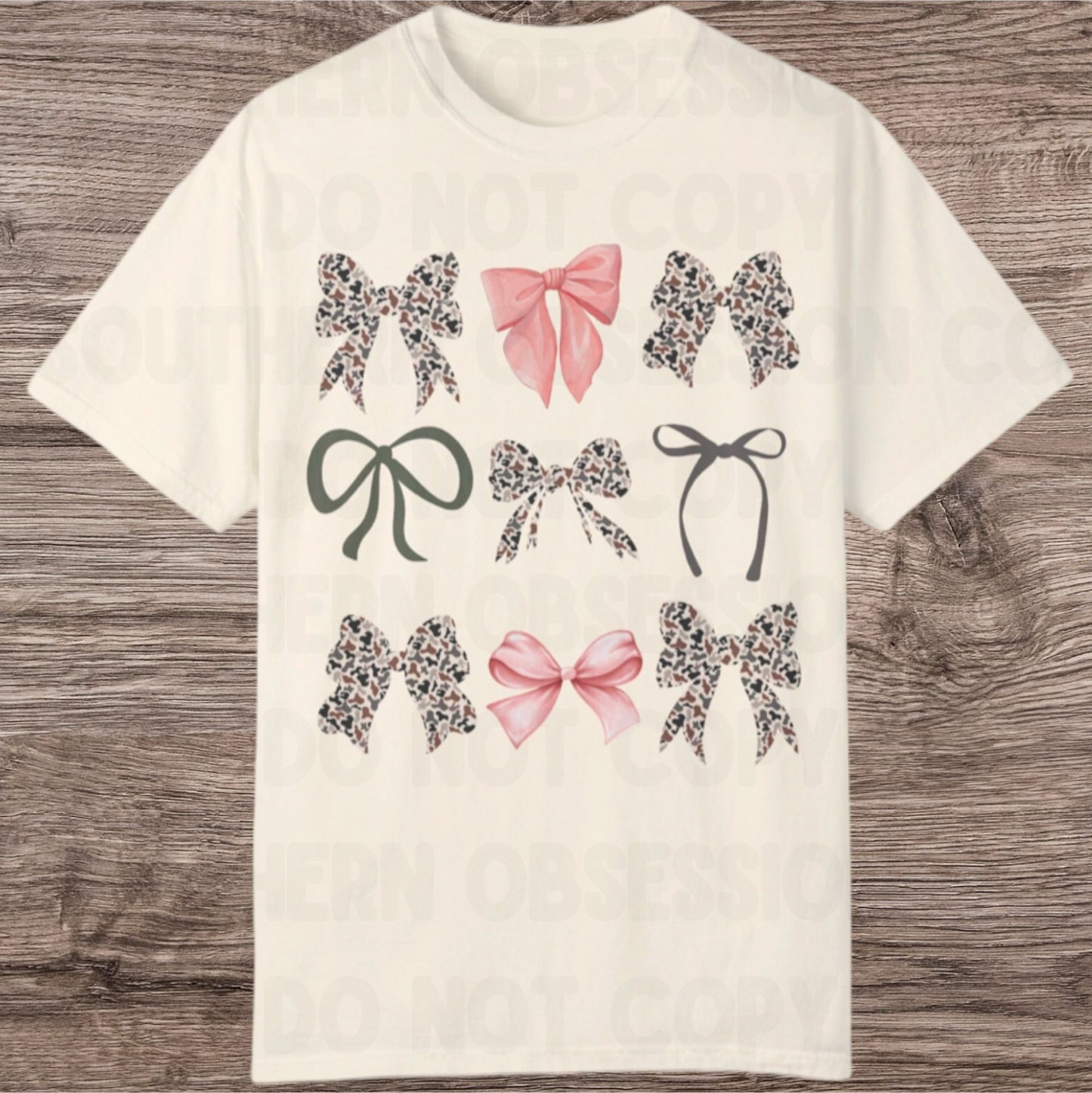 Light Camo Bow Tee