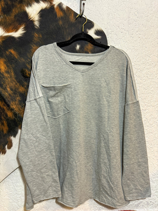 Oversized Grey Long Sleeve