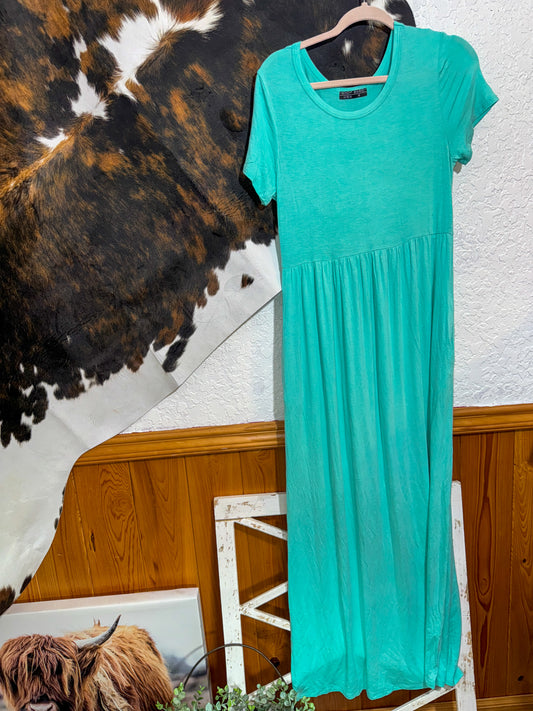 Teal Long Dress