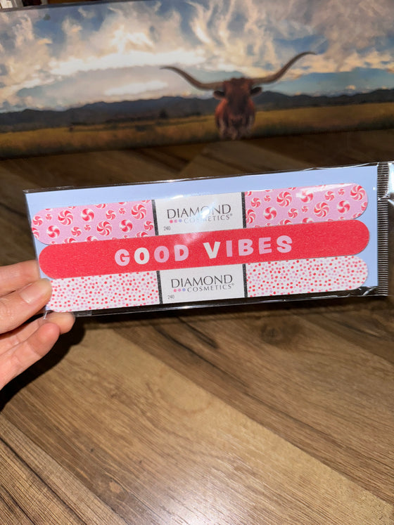 Pink Christmas 3pc Set Nail File