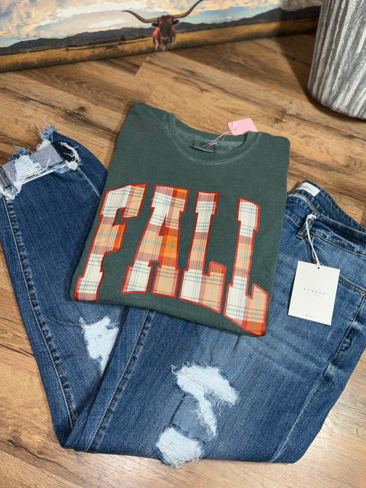 Flannel "Fall" Tee