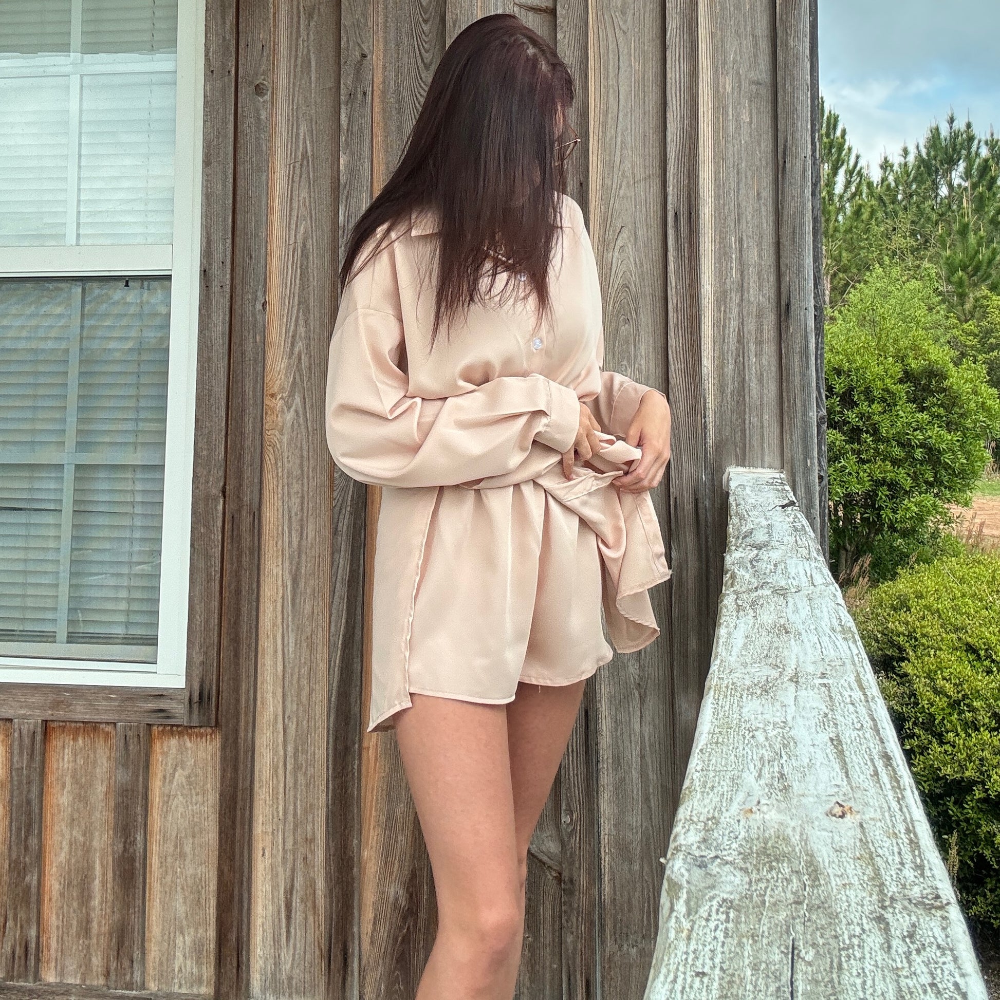 Khaki Romper-Dress - Southern Obsession Co. 