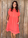 Coral Dress - Southern Obsession Co. 