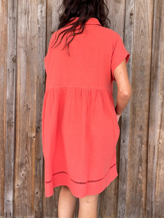 Coral Dress - Southern Obsession Co. 