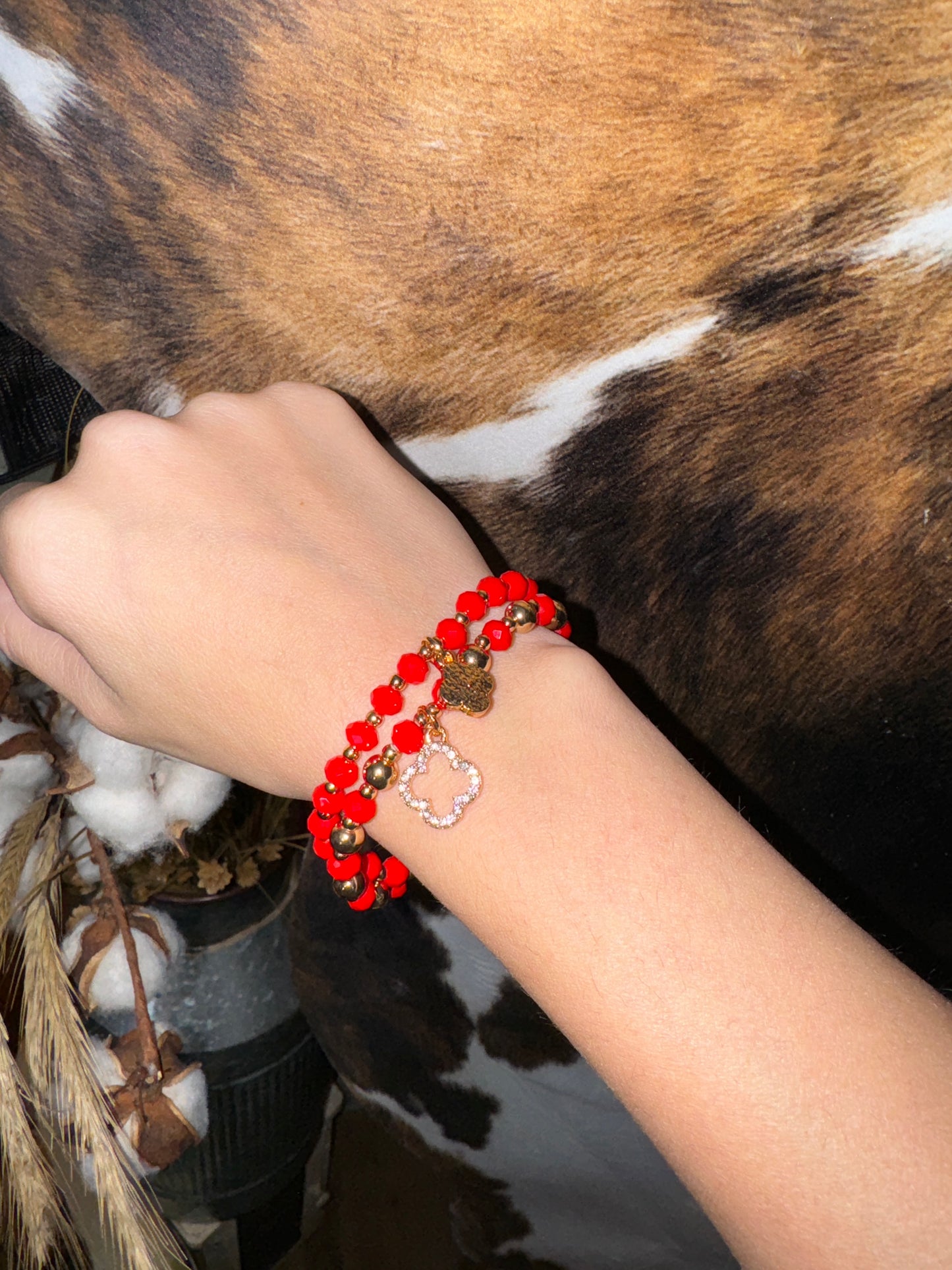 Red Bracelet Set