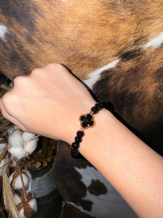 Cara Clover Black Bracelet