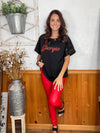 Red Skinny Leather Pants - Southern Obsession Co. 