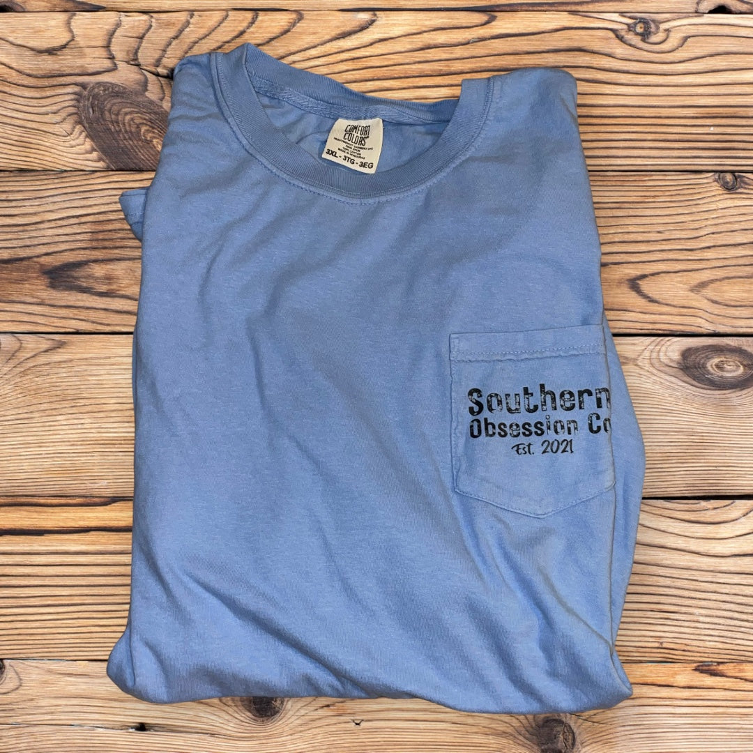 "My boat doesn't run on THANKS" pocket tee - Southern Obsession Co. 