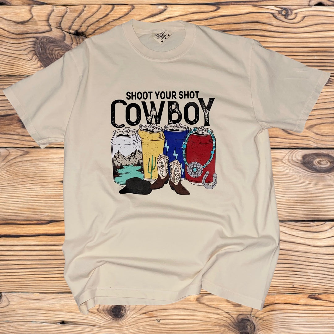 Shoot Your Shot Cowboy Tee - Southern Obsession Co. 