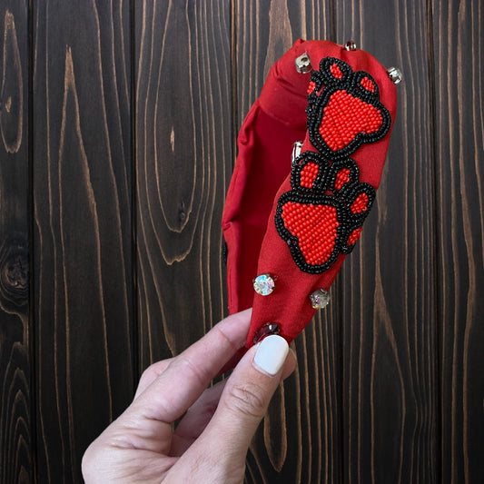 Red Paw Headband - Southern Obsession Co. 