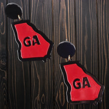  Red Georgia State Earrings - Southern Obsession Co. 