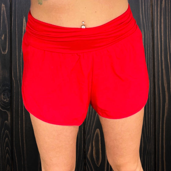 Ruby Red Running Shorts - Southern Obsession Co. 