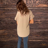 Mocha Woven Blouse - Southern Obsession Co. 