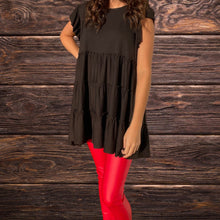  Black Ruffle Sleeve Tunic - Southern Obsession Co. 