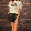 Black P/U Leather Shorts - Southern Obsession Co. 