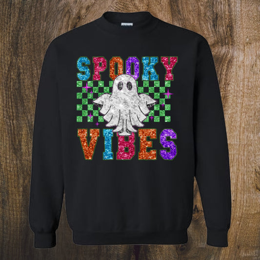 Faux Sequin "Spooky Vibes" - Southern Obsession Co. 