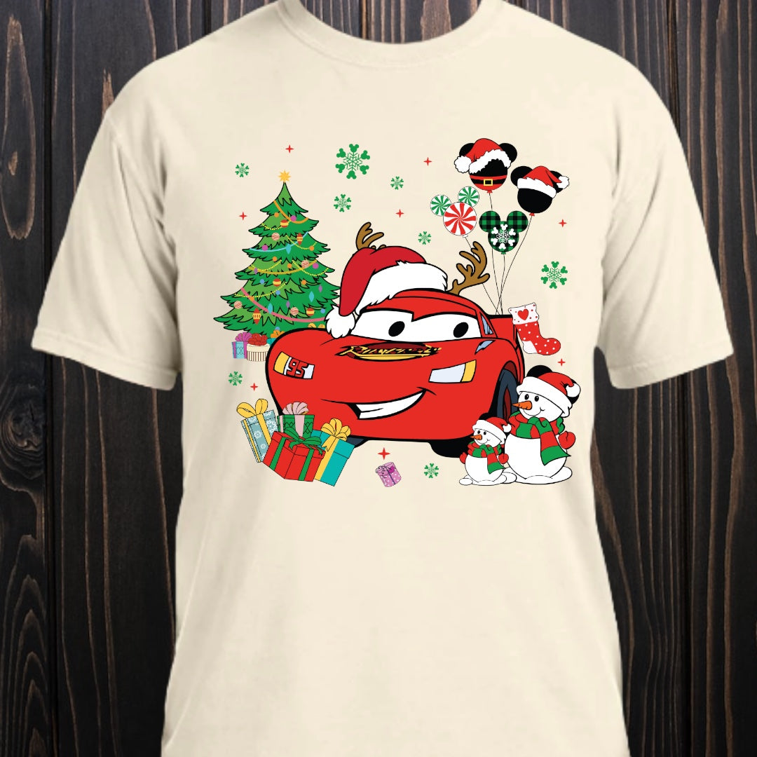 Lightning McQueen Christmas Tee - Southern Obsession Co. 