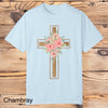 Gold Floral Cross Tee - Southern Obsession Co. 