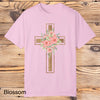 Gold Floral Cross Tee - Southern Obsession Co. 