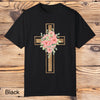 Gold Floral Cross Tee - Southern Obsession Co. 