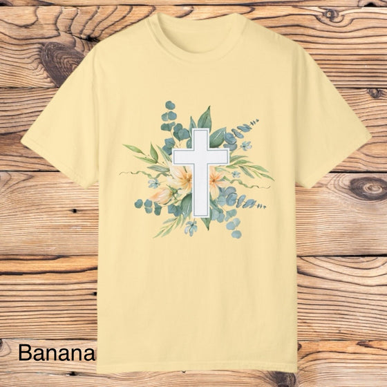 Spring Flower Cross Tee - Southern Obsession Co. 