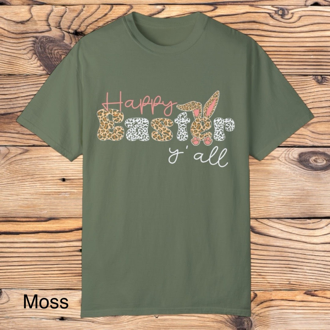 Cheetah Happy Easter Yall tee - Southern Obsession Co. 