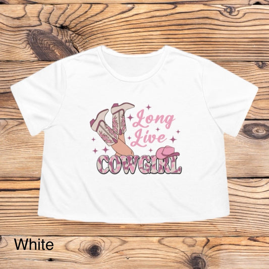 Cropped Long Live Cowgirl Tee - Southern Obsession Co. 