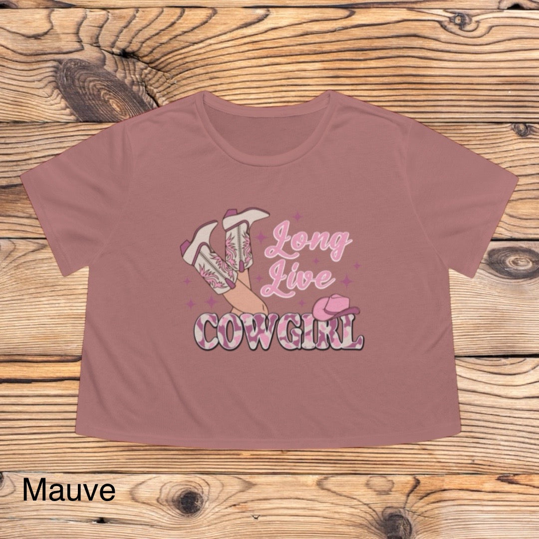 Cropped Long Live Cowgirl Tee - Southern Obsession Co. 