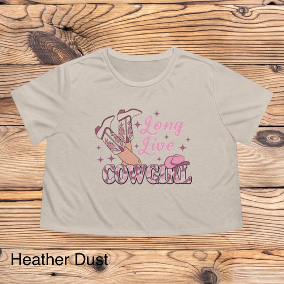 Cropped Long Live Cowgirl Tee - Southern Obsession Co. 
