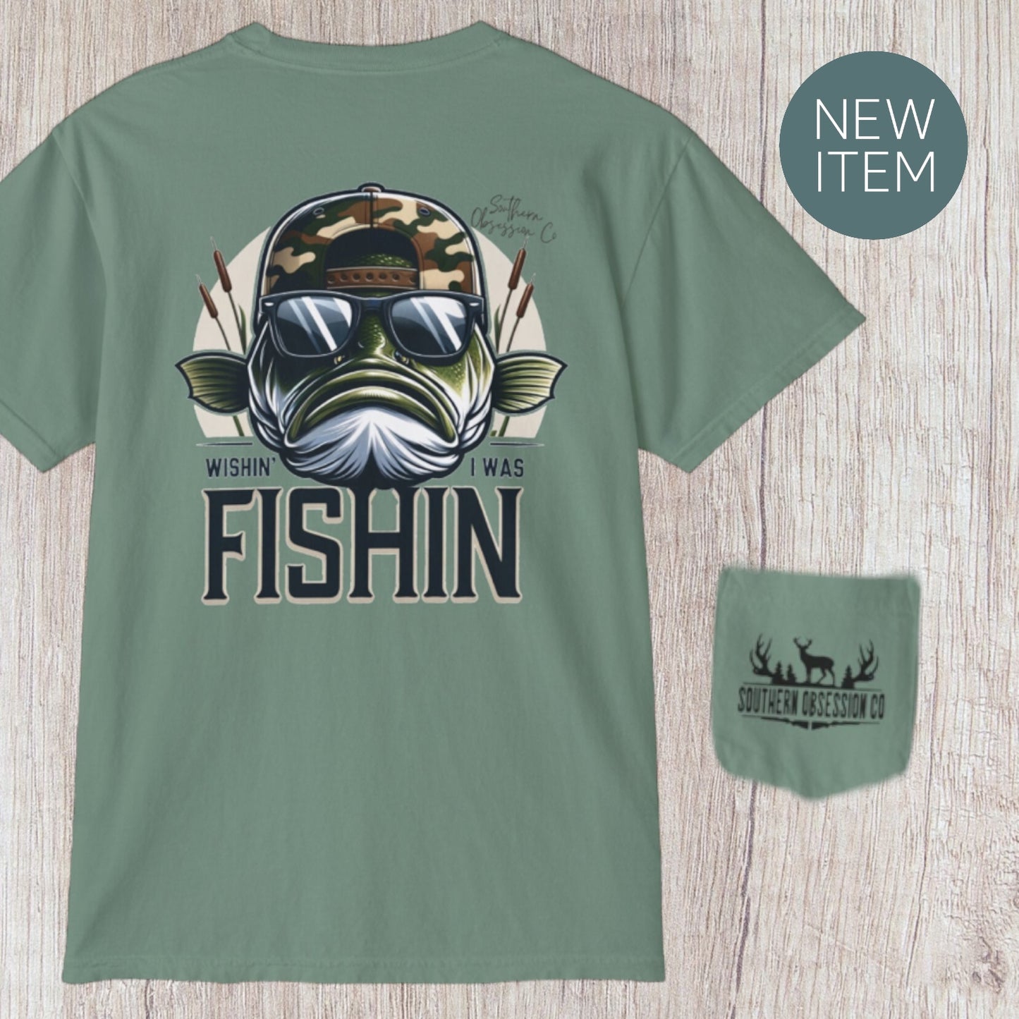 Cool Camo Fishin Tee - Southern Obsession Co. 