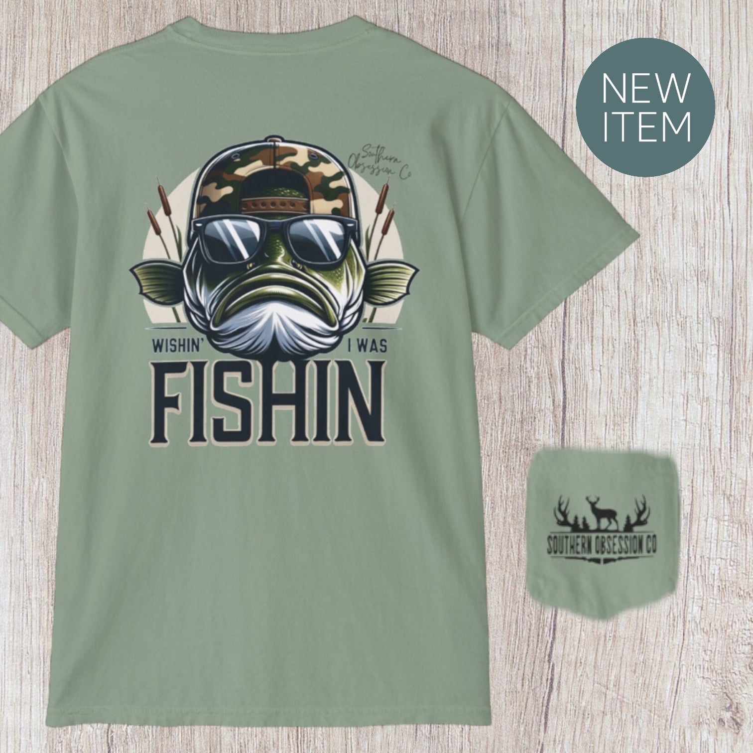 Cool Camo Fishin Tee - Southern Obsession Co. 