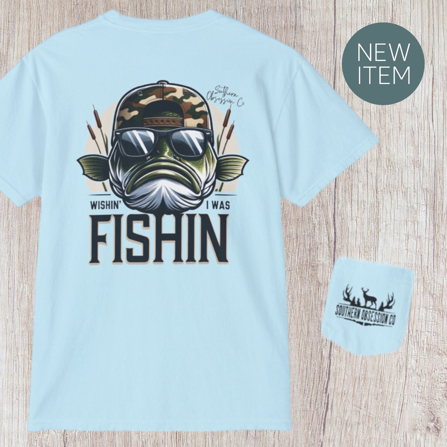 Cool Camo Fishin Tee - Southern Obsession Co. 