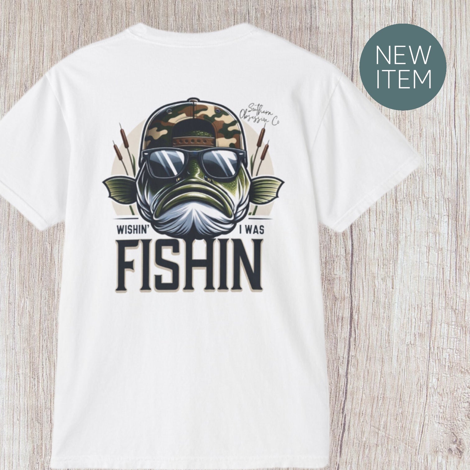 Cool Camo Fishin Tee - Southern Obsession Co. 