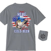 Here for Cold Beer Tee - Southern Obsession Co. 