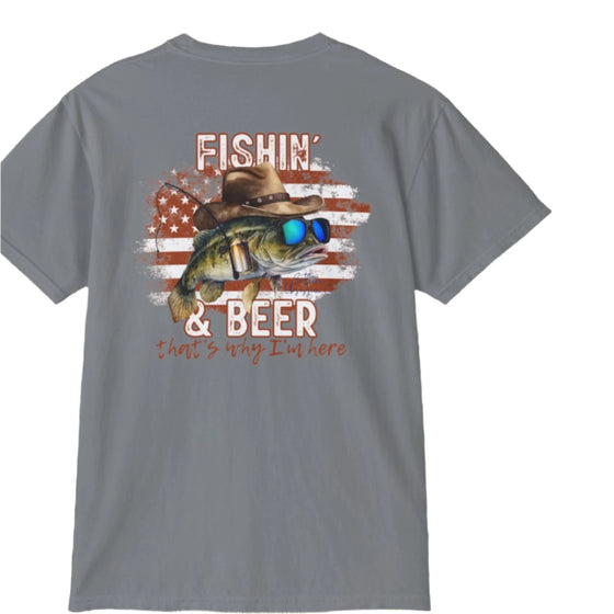 Fishin and Beer Tee - Southern Obsession Co. 
