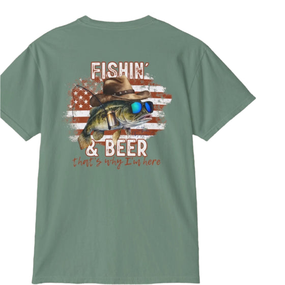 Fishin and Beer Tee - Southern Obsession Co. 