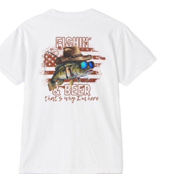 Fishin and Beer Tee - Southern Obsession Co. 
