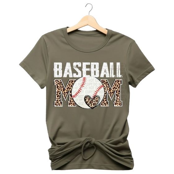 Baseball Mom - White Leopard