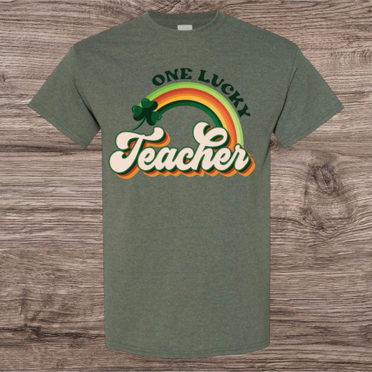 Lucky Teacher Colorful Rainbow