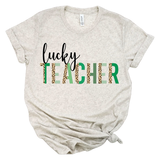 Lucky Teacher - fancy font