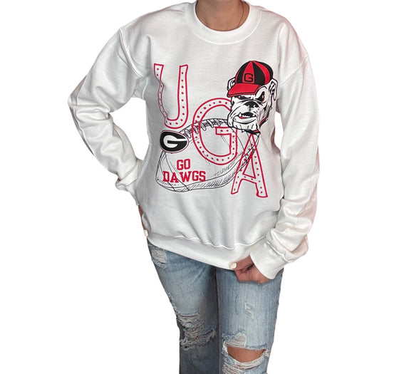 White Game Day Sweatshirt