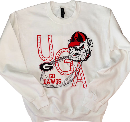 White Game Day Sweatshirt