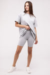 Cotton Round Neck Top & Biker Shorts Set - Southern Obsession Co. 