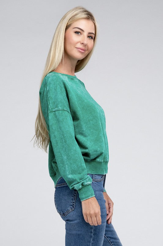 French Terry Acid Wash Pullover - Southern Obsession Co. 