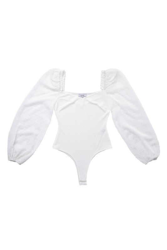LS shirring sleeve bodysuit - Southern Obsession Co. 