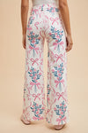 Floral Bow Wide Leg Pants